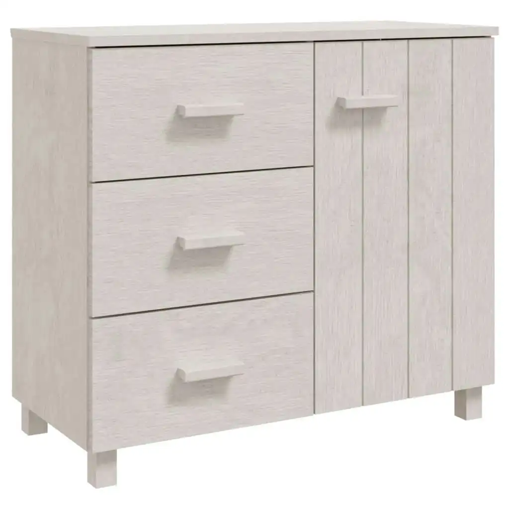 Sideboard "HAMAR" White 90x40x80 cm Solid Pinewood 340429