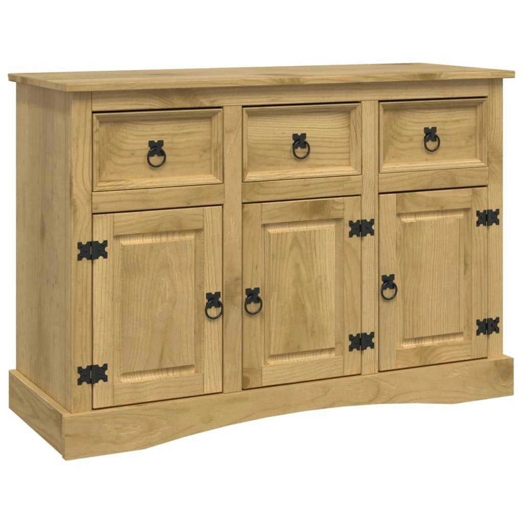 Sideboard Solid Mexican Pinewood Corona Range 132x43x78 cm 243742