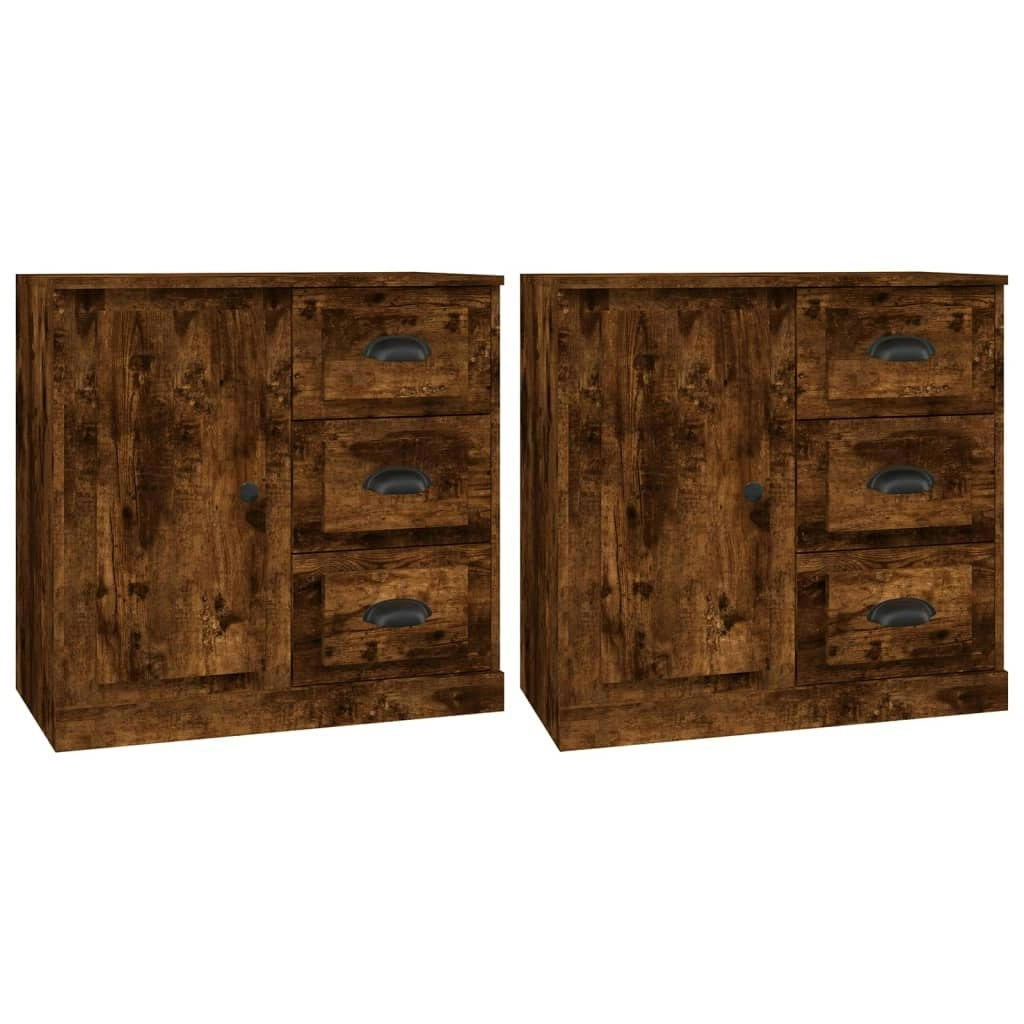 Sideboards 2 pcs Smoked Oak Engineered Wood 3185228