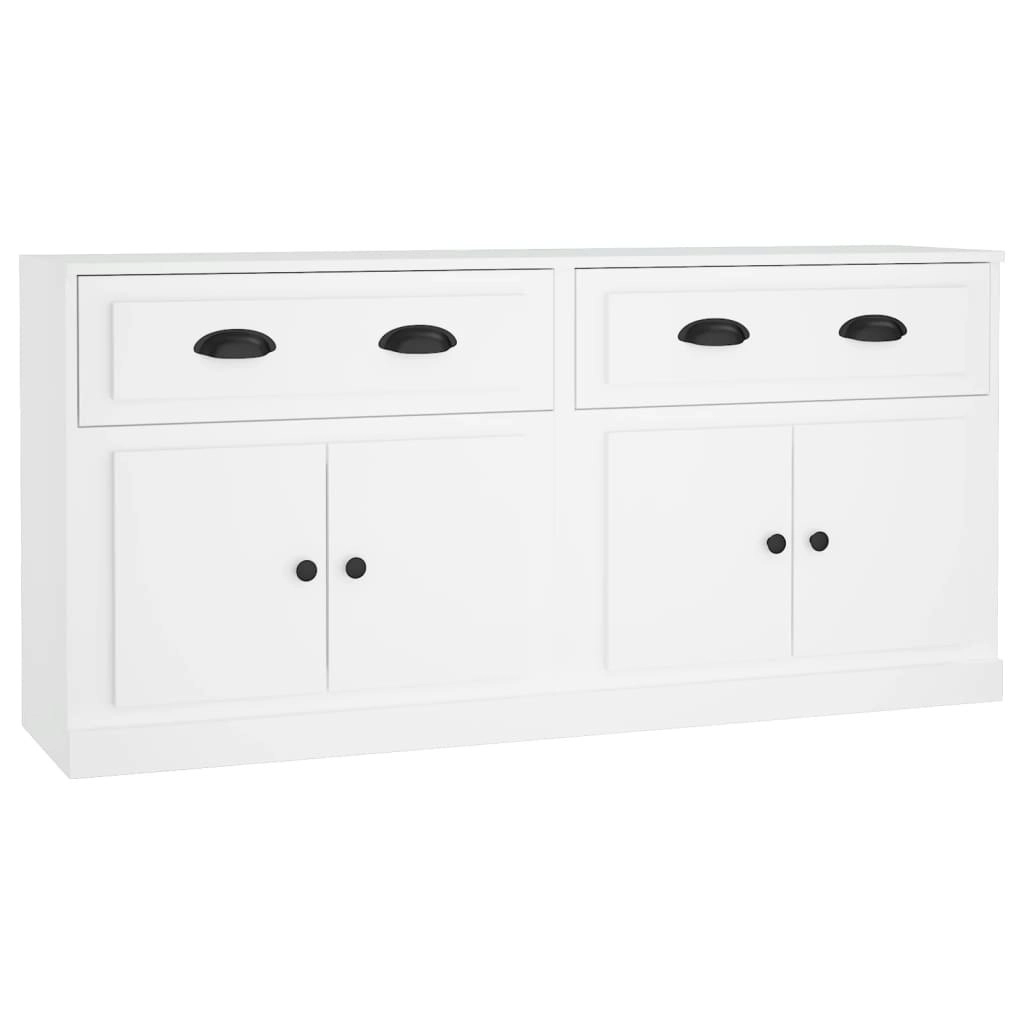 Sideboards 2 pcs White Engineered Wood 3185263