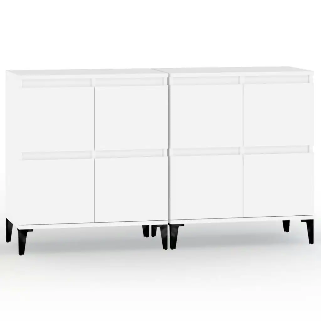 Sideboards 2 pcs White 60x35x70 cm Engineered Wood 3185759