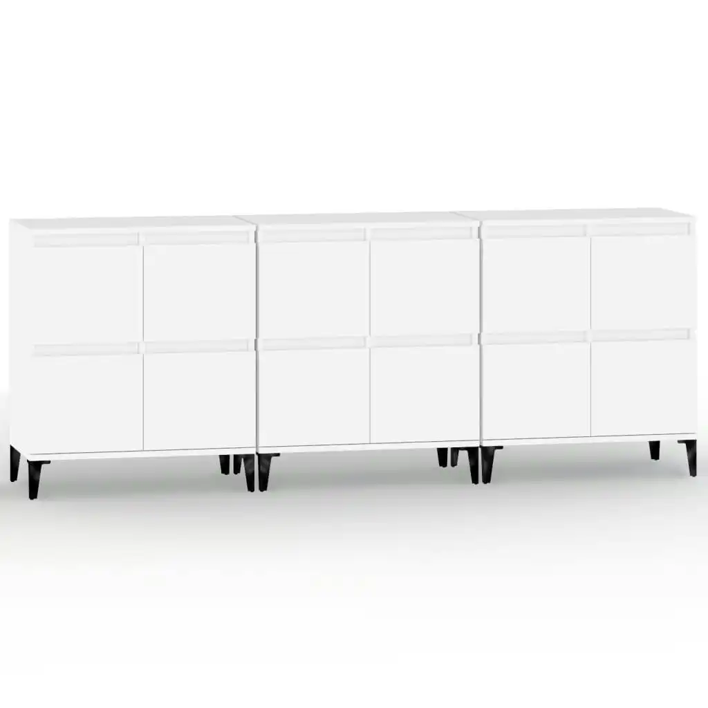 Sideboards 3 pcs White 60x35x70 cm Engineered Wood 3185775