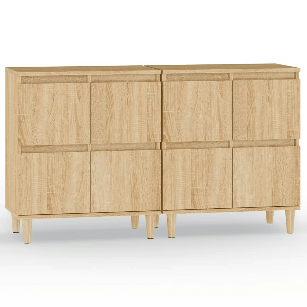 Sideboards 2 pcs Sonoma Oak 60x35x70 cm Engineered Wood 3185754