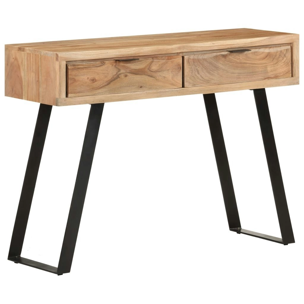 Console Table 100x35x76 cm Solid Acacia Wood with Live Edges 323522