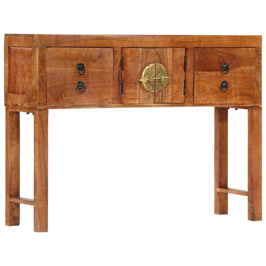 Console Table 120x32x80 cm Solid Rough Wood Acacia 352065