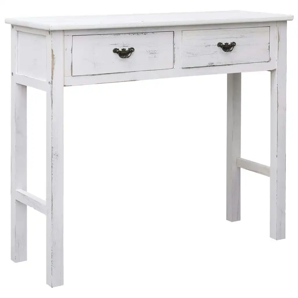 Console Table Antique White 90x30x77 cm Wood 284152