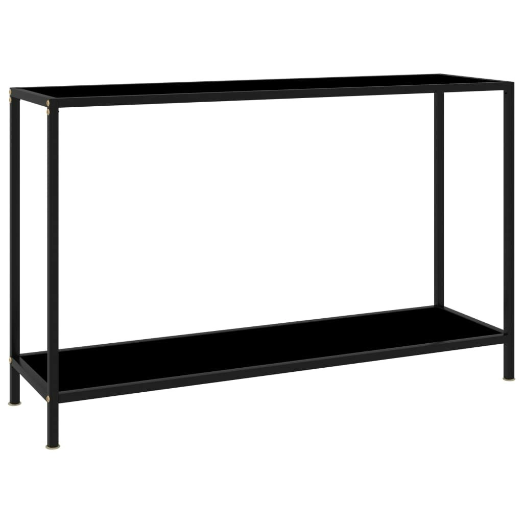 Console Table Black 120x35x75 cm Tempered Glass 322840