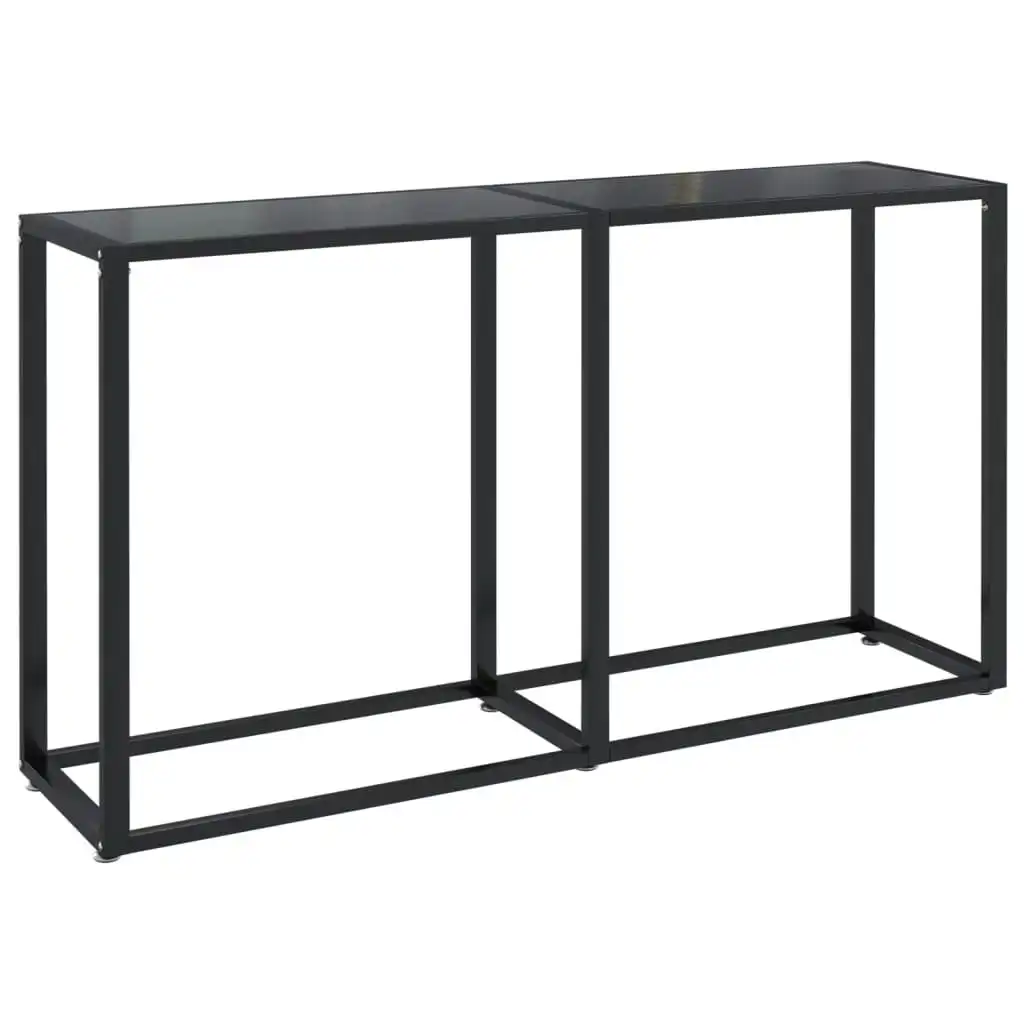 Console Table Black 140x35x75.5cm Tempered Glass 331675