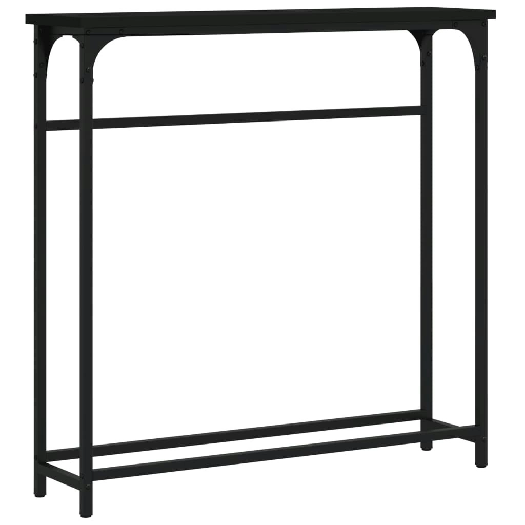 Console Table Black 75x19.5x75 cm Engineered Wood 834135