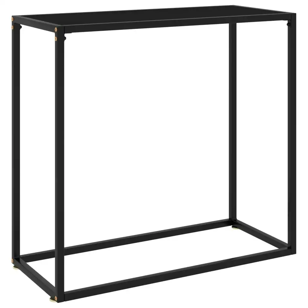 Console Table Black 80x35x75 cm Tempered Glass 322808