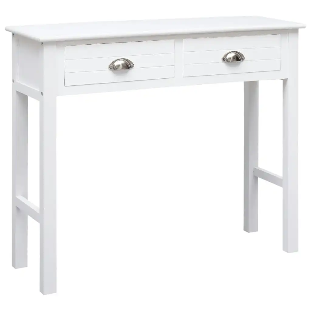 Console Table White 90x30x77 cm Wood 284145