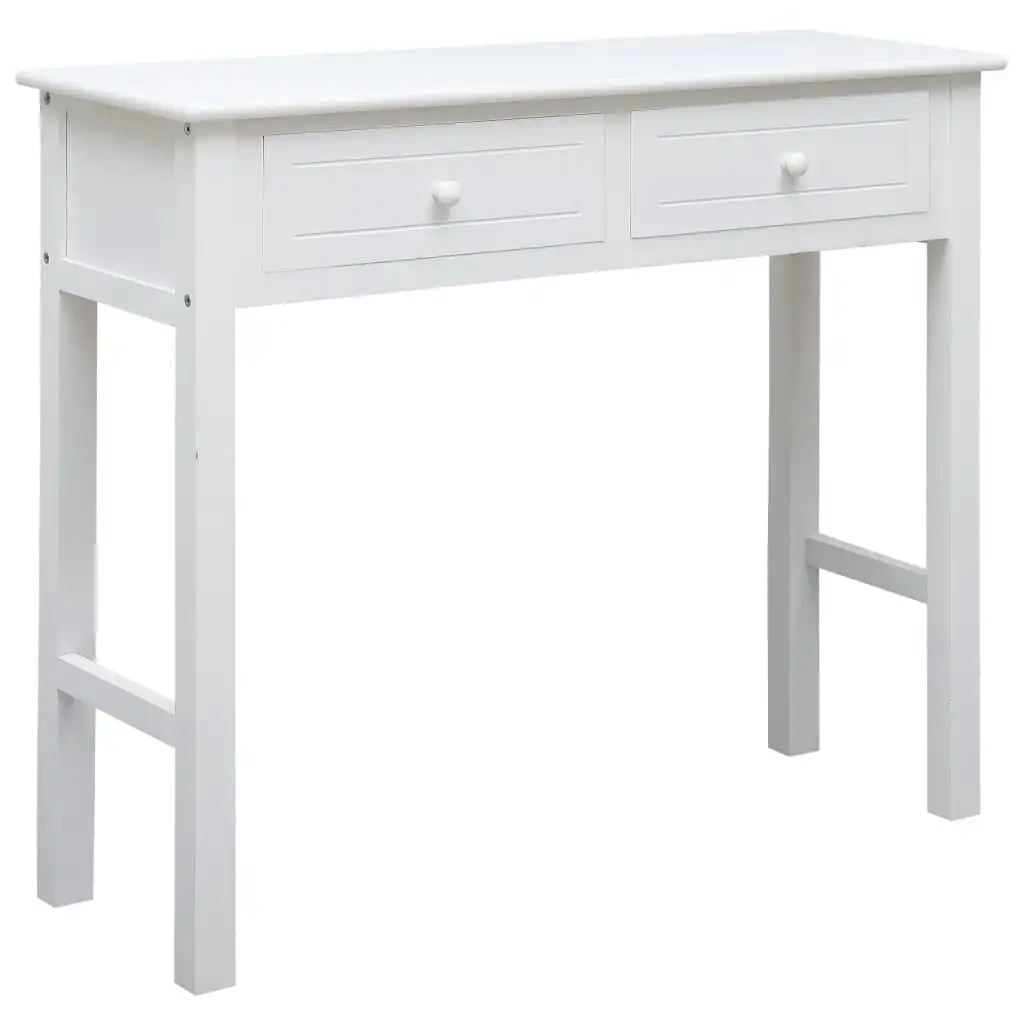 Console Table White 90x30x77 cm Wood 284147