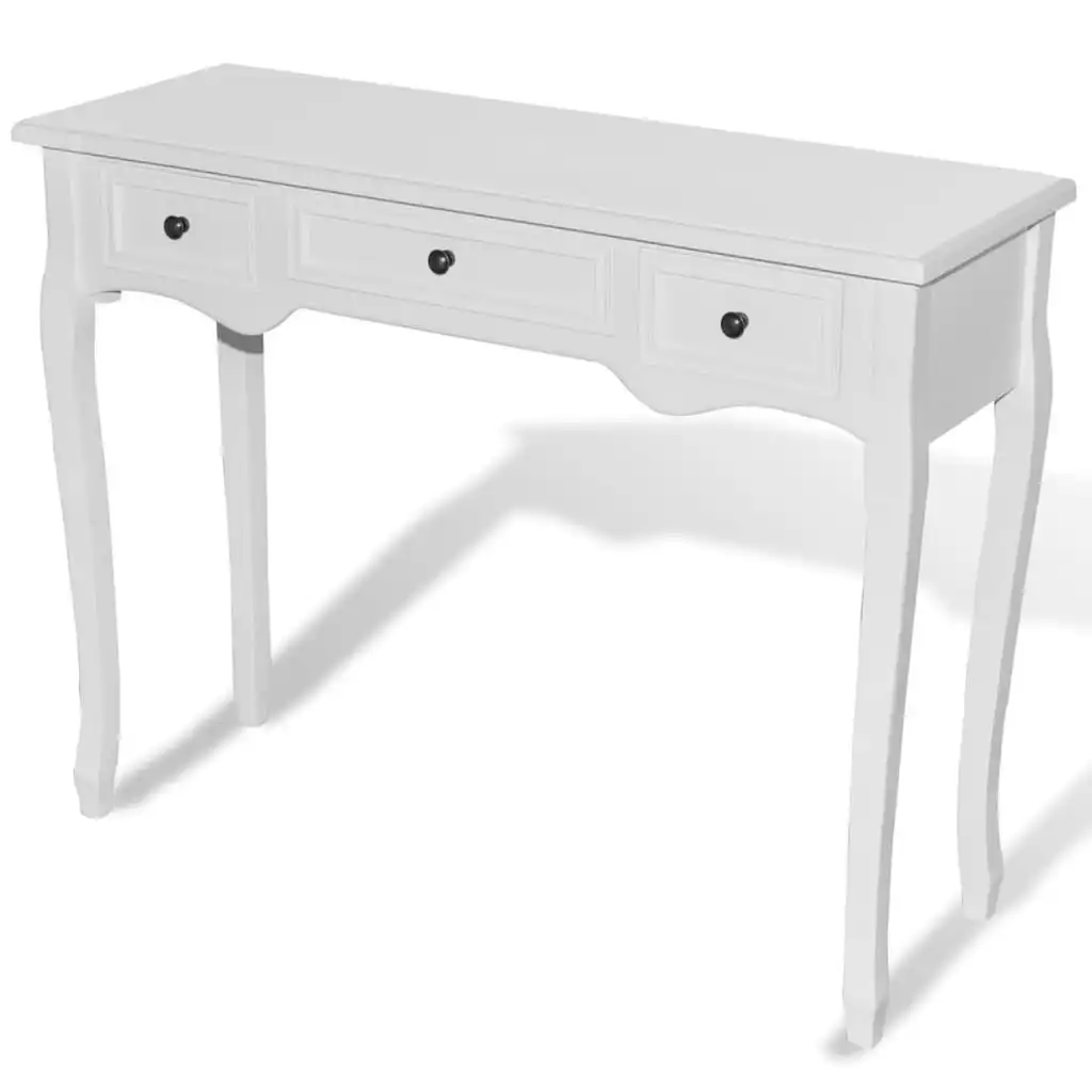 Dressing Console Table with Three Drawers White 241143