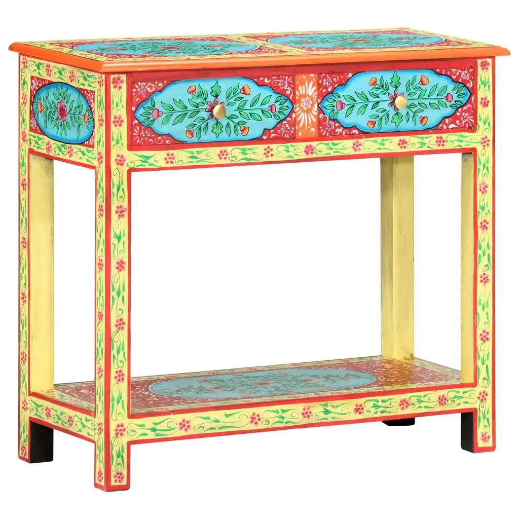 Hand Painted Console Table 80x35x75 cm Solid Mango Wood 286159