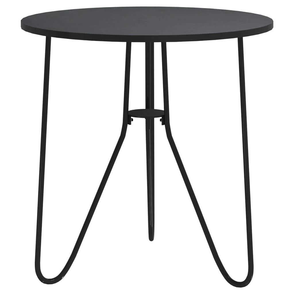 Tea Table Black 48 cm MDF and Iron 331671