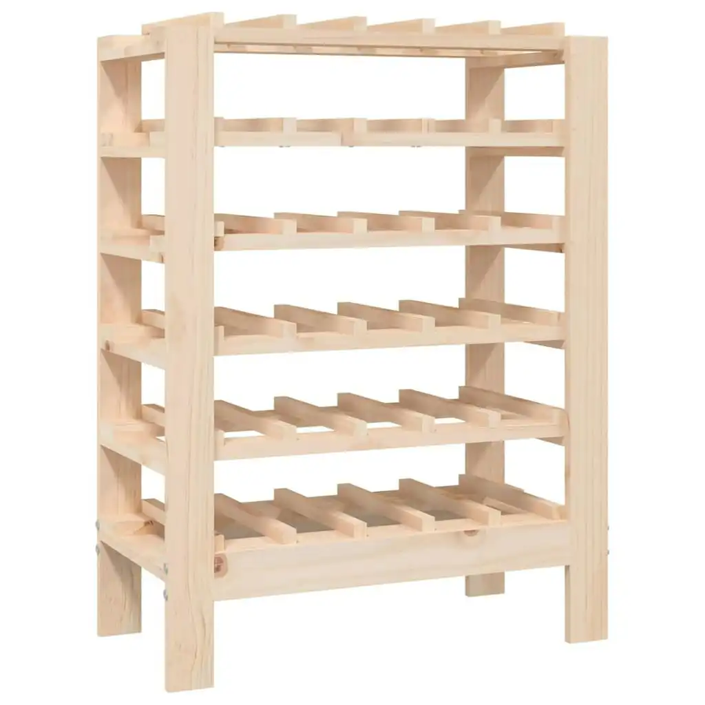 Wine Rack 61.5x30x82 cm Solid Wood Pine 822556