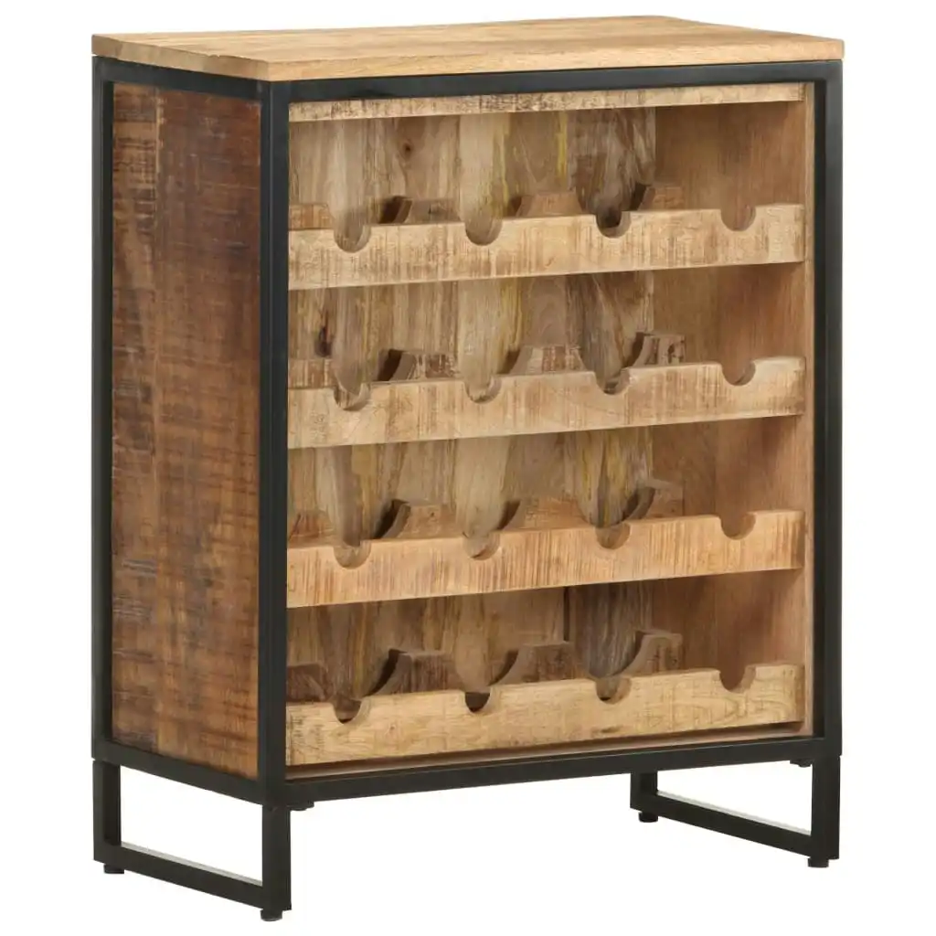 Wine Cabinet 62x33x78.5 cm Rough Mango Wood 320685