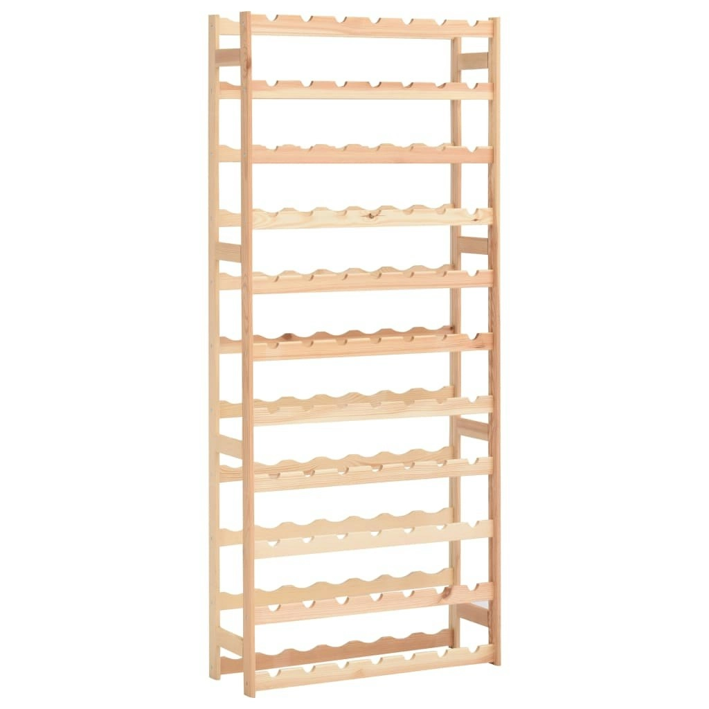 Wine Rack for 77 Bottles Solid Wood Pine 286197