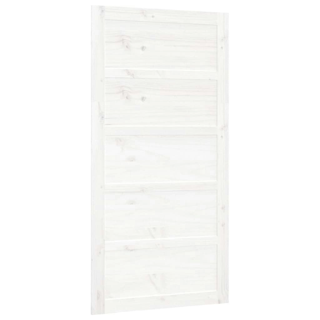 Barn Door White 100x1.8x204.5 cm Solid Wood Pine 824624