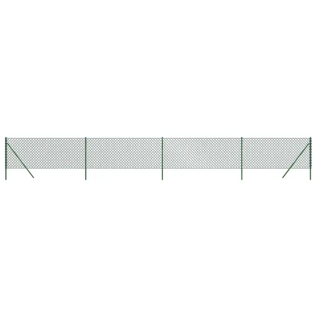 Chain Link Fence Green 0.8x10 m 153904