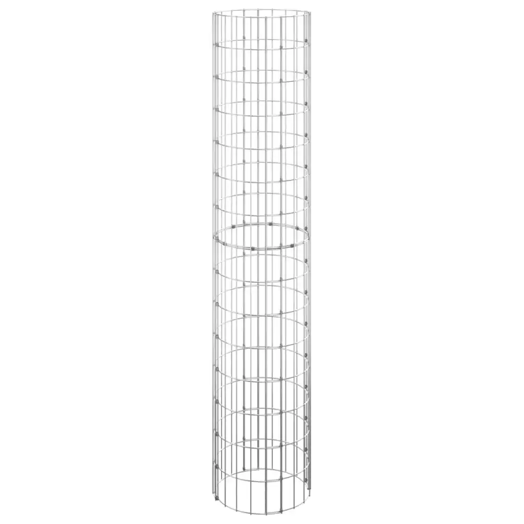 Circular Gabion Pole Galvanised Steel Ã˜30x150 cm 152013