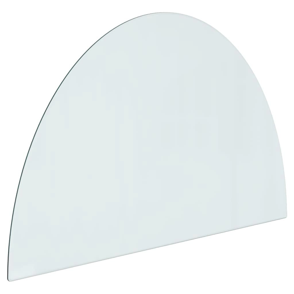 Fireplace Glass Plate Half Round 800x500 mm 324115