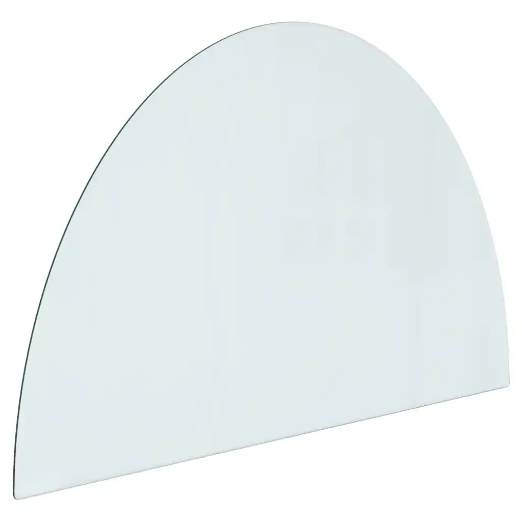 Fireplace Glass Plate Half Round 800x500 mm 324109