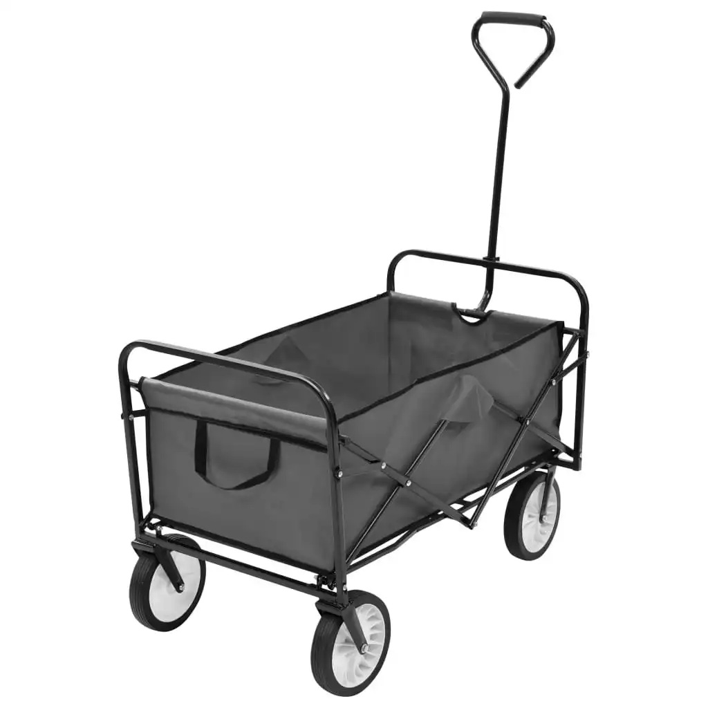 Folding Hand Trolley Steel Grey 145511