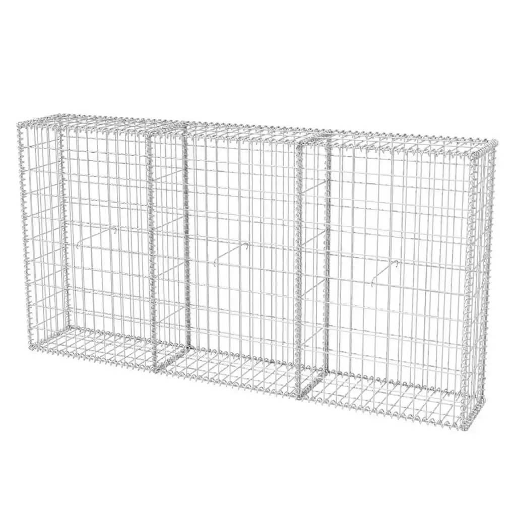 Gabion Basket Galvanised Steel 200x30x100 cm 142548