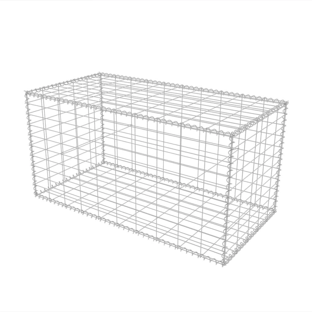 Gabion Basket Galvanised Steel 100x50x50 cm 142549