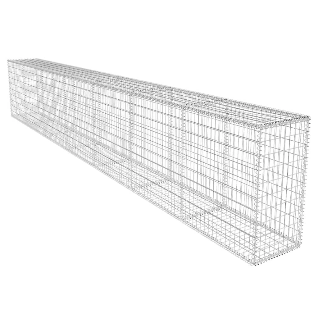 Gabion Wall with Cover Galvanised Steel 600x50x100 cm 142530