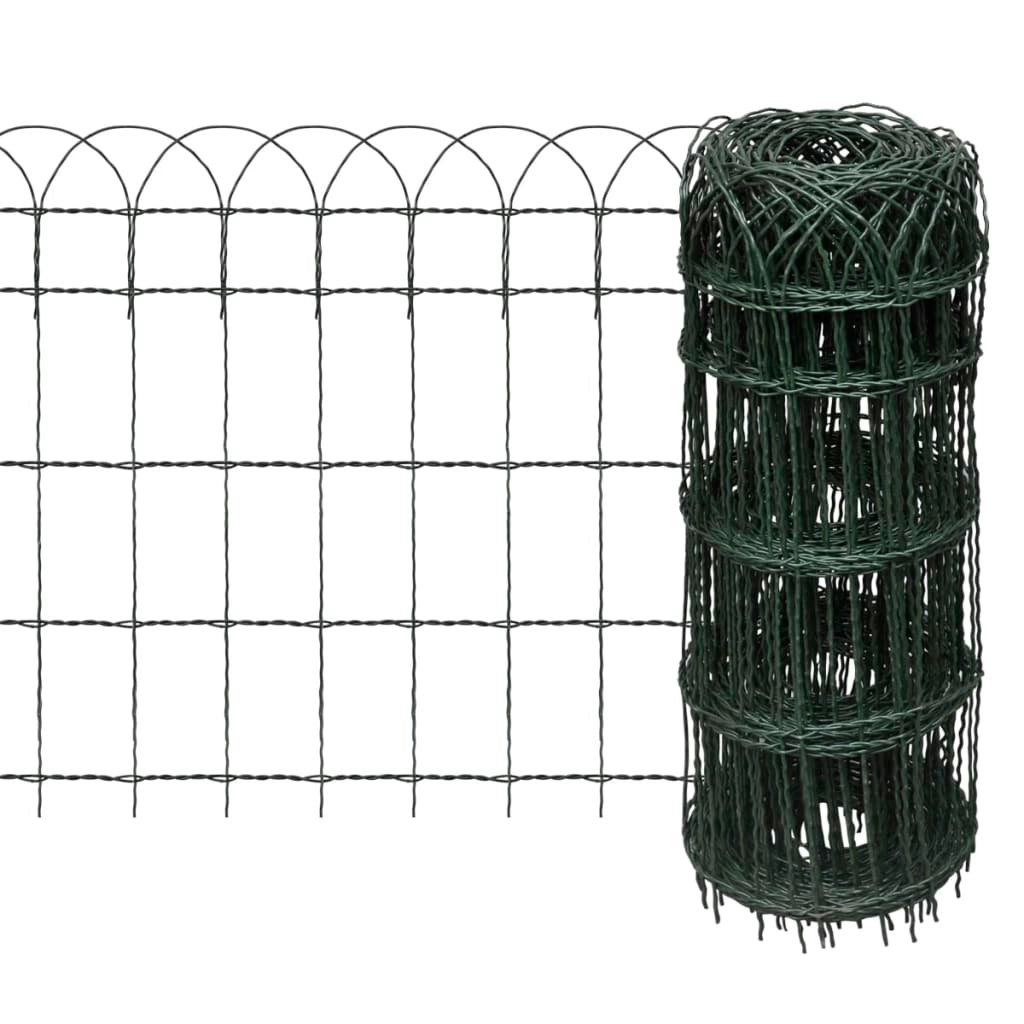 Garden Border Fence Powder-coated Iron 25x0.65 m 141074