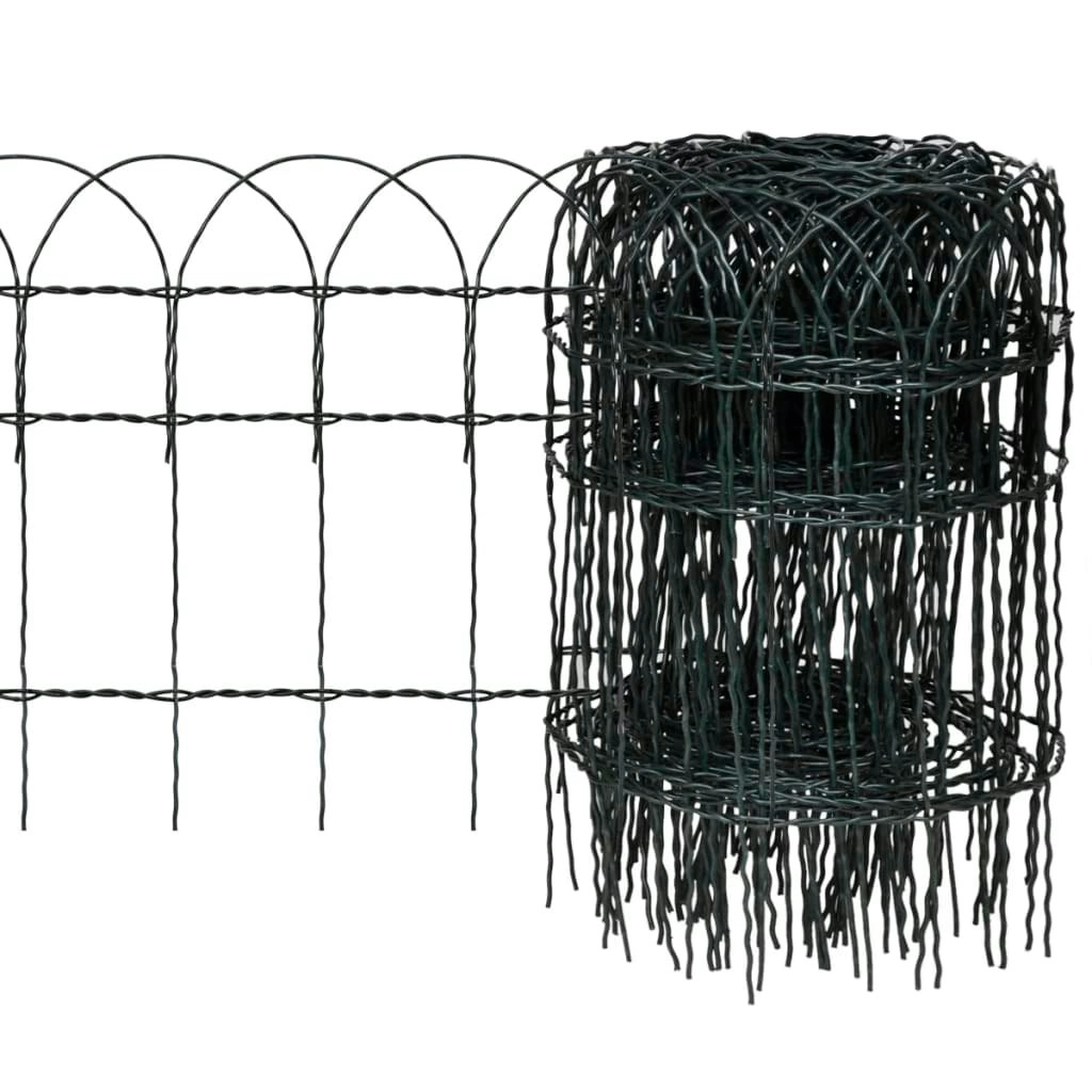 Garden Border Fence Powder-coated Iron 25x0.4 m 141072