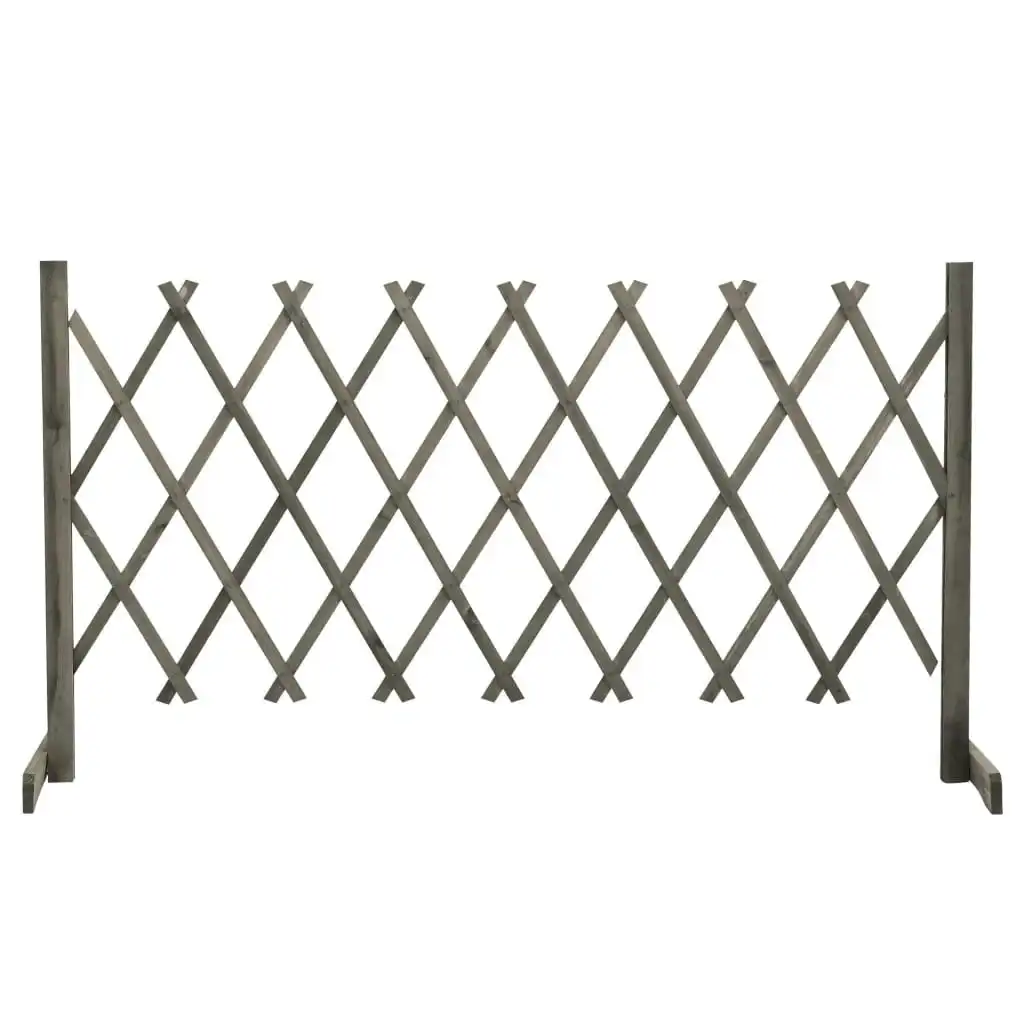 Garden Trellis Fence Grey 150x80 cm Solid Firwood 314827