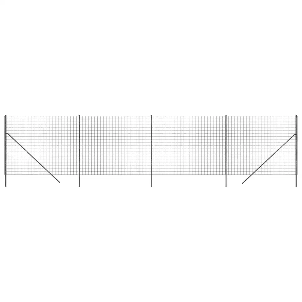 Wire Mesh Fence Anthracite 1.4x10 m Galvanised Steel 154227