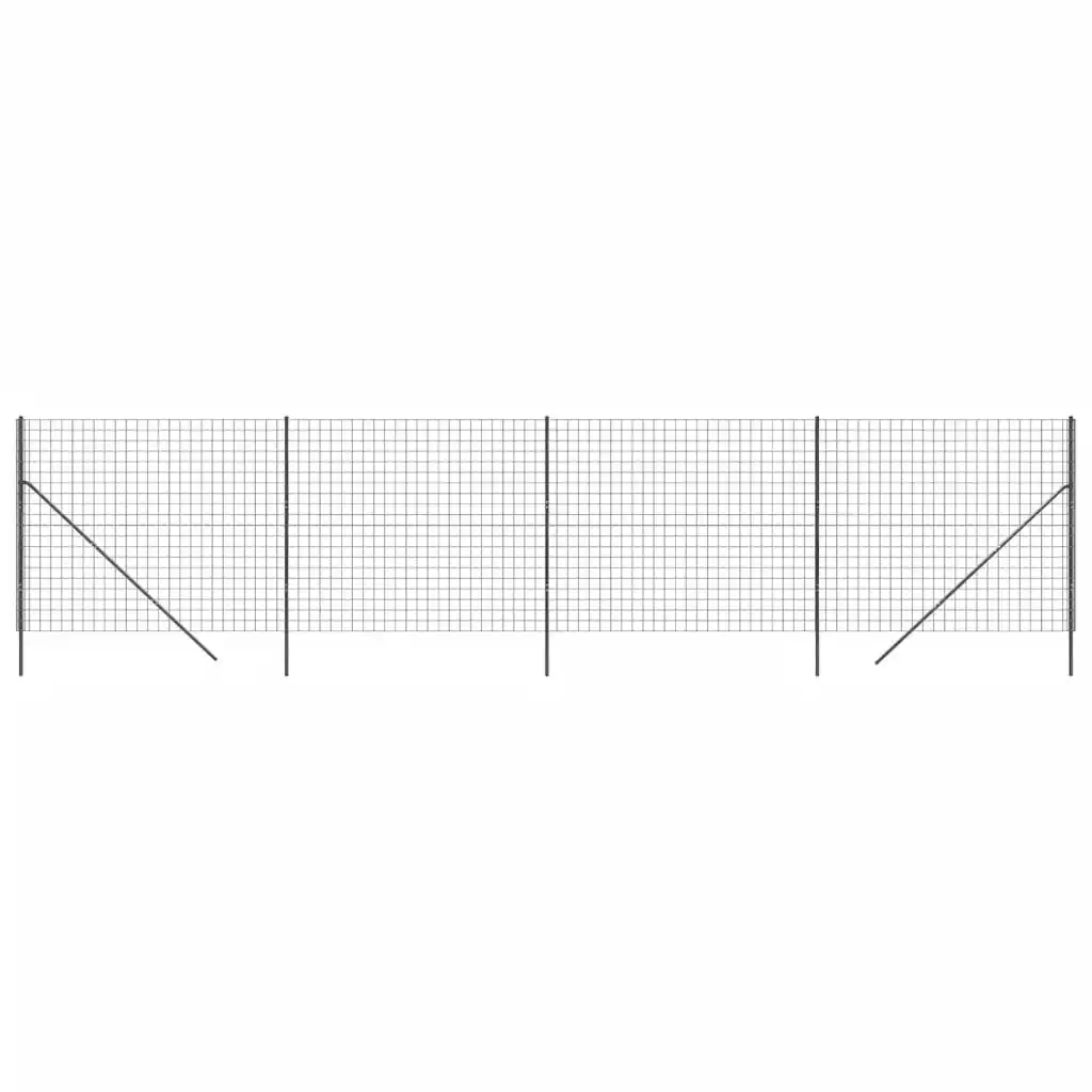 Wire Mesh Fence Anthracite 1.8x10 m Galvanised Steel 154229