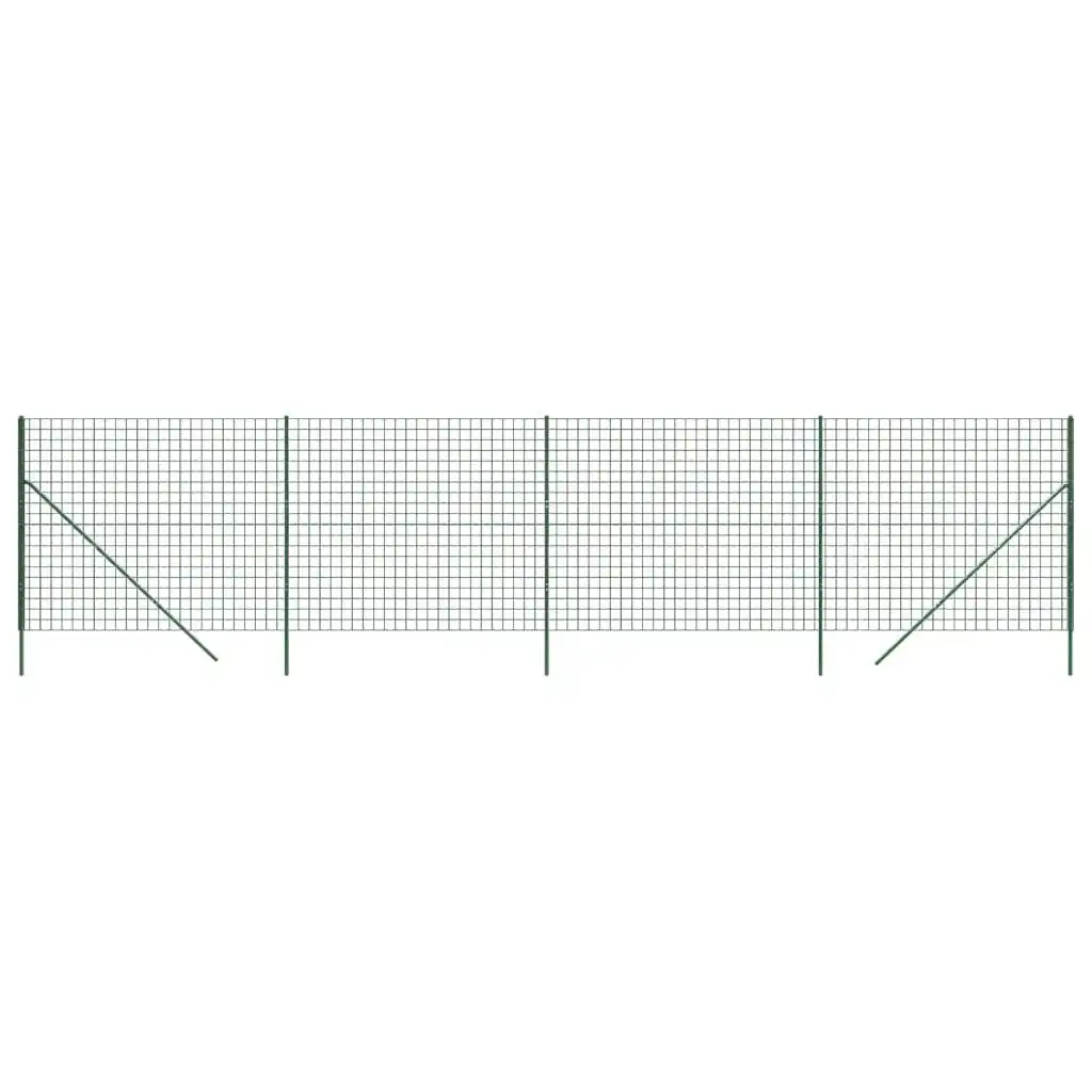 Wire Mesh Fence Green 1.8x10 m Galvanised Steel 154085