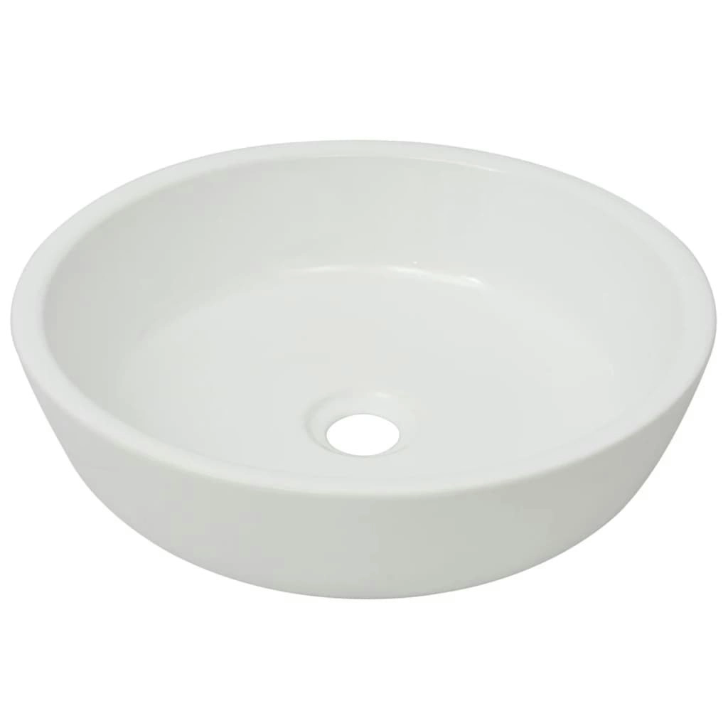 Basin Round Ceramic White 42x12 cm 142341