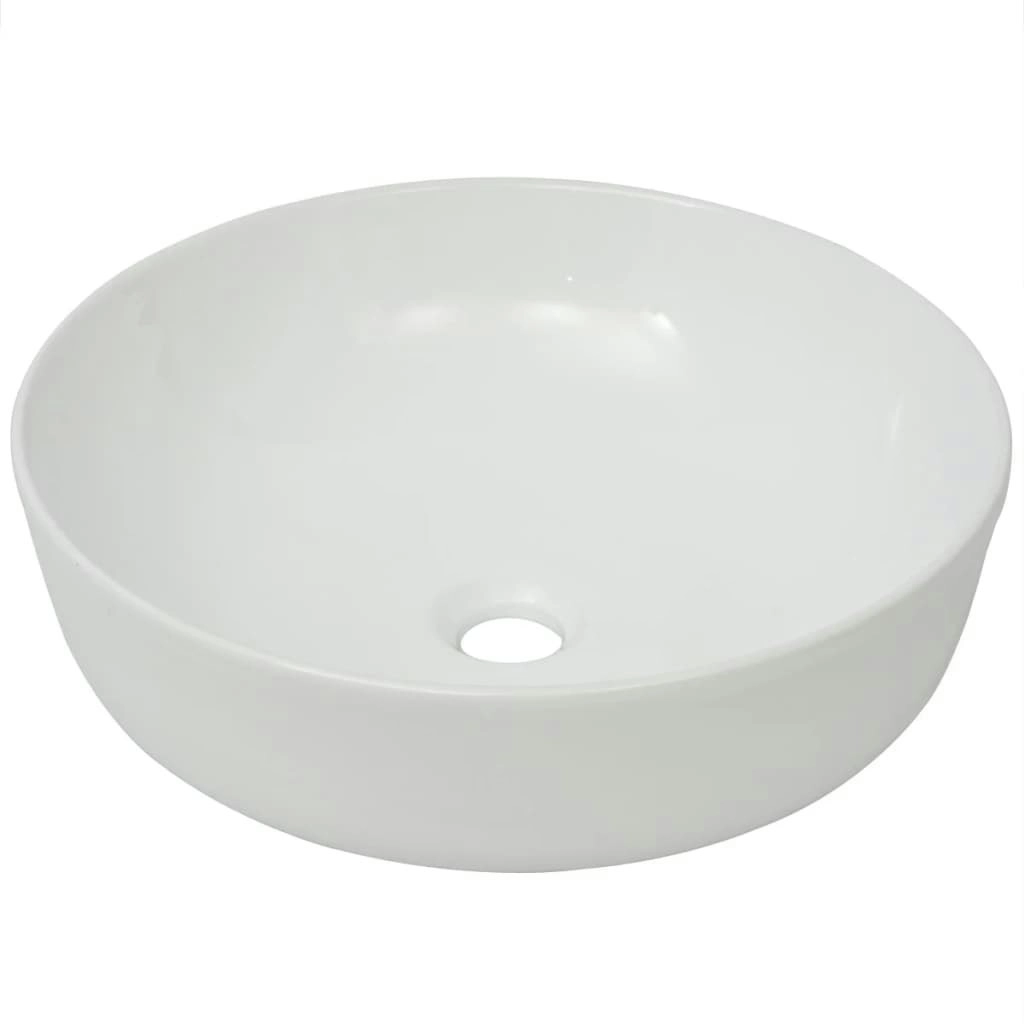 Basin Round Ceramic White 41.5x13.5 cm 142337