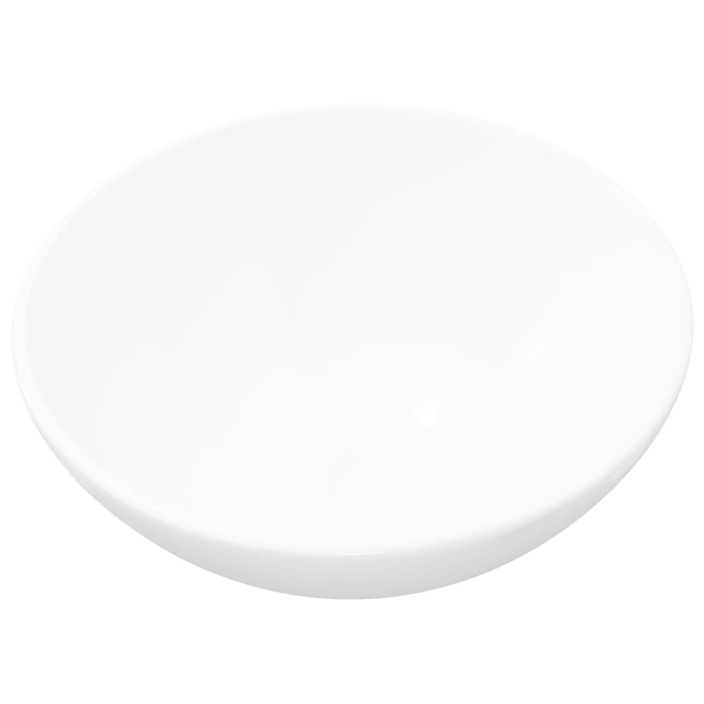 Ceramic Bathroom Sink Basin White Round 141928