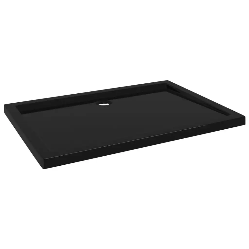 Rectangular ABS Shower Base Tray Black 80x110 cm 148918