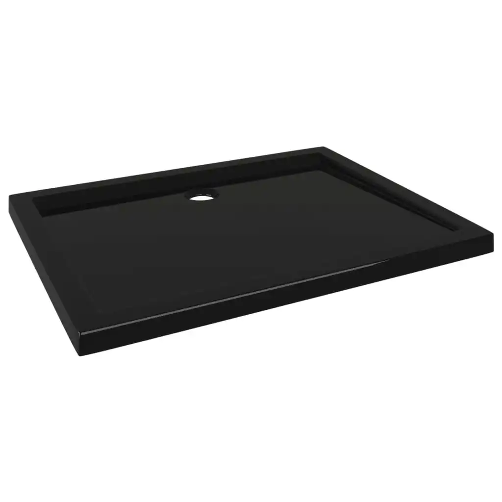 Rectangular ABS Shower Base Tray Black 80x100 cm 148912