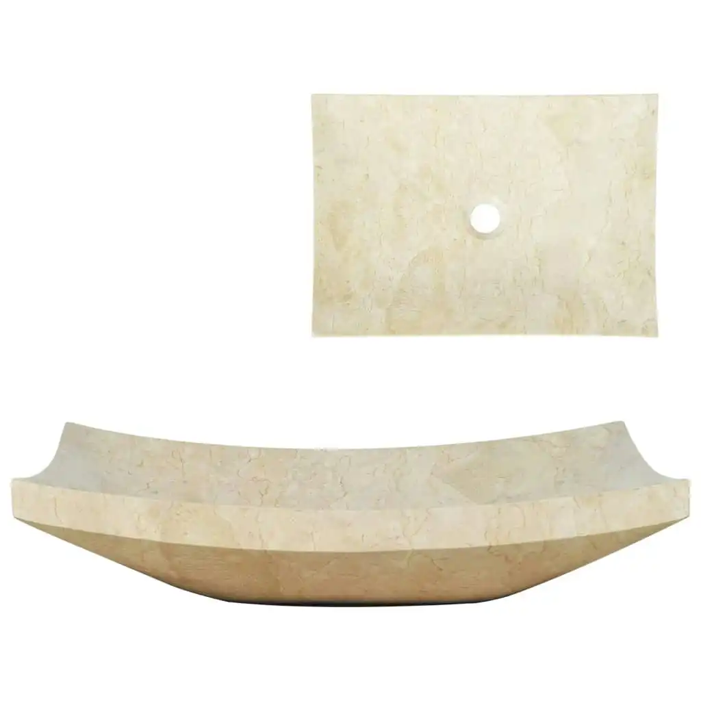 Sink 50x35x12 cm Marble Cream 142765