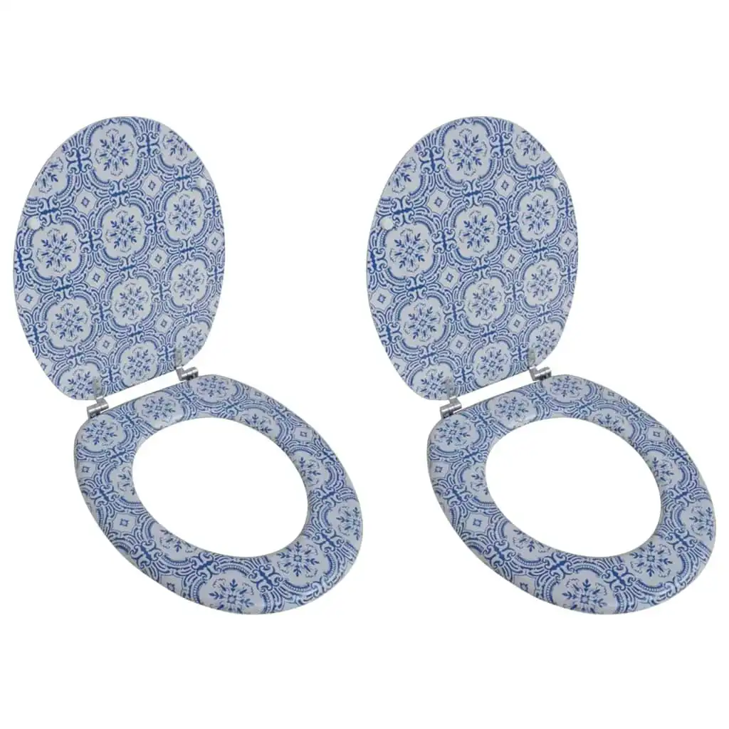 Toilet Seats with Lids 2 pcs MDF Porcelain 275917