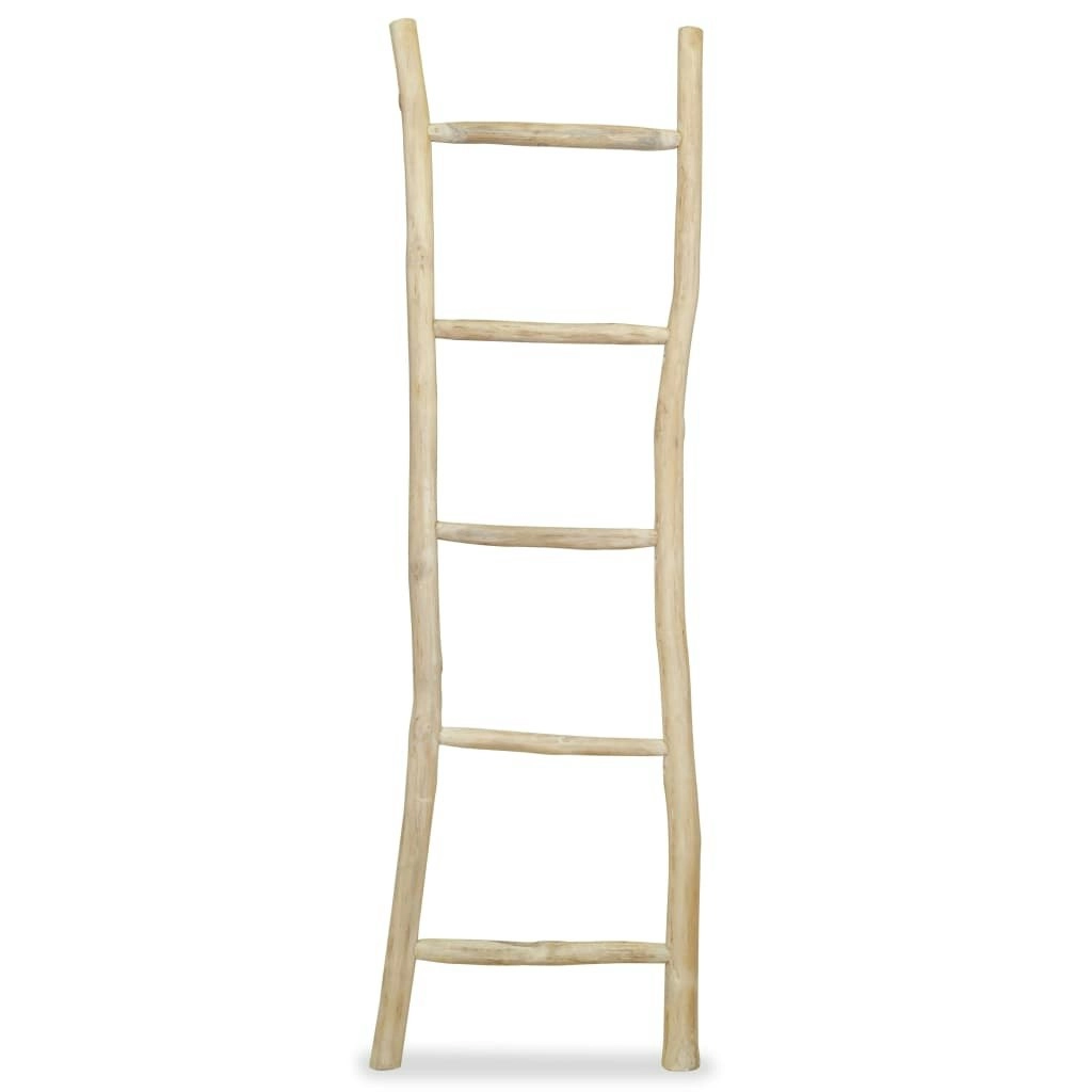 Towel Ladder with 5 Rungs Teak 45x150 cm Natural 244568