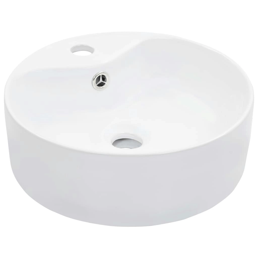 Wash Basin with Overflow 36x13 cm Ceramic White 143911