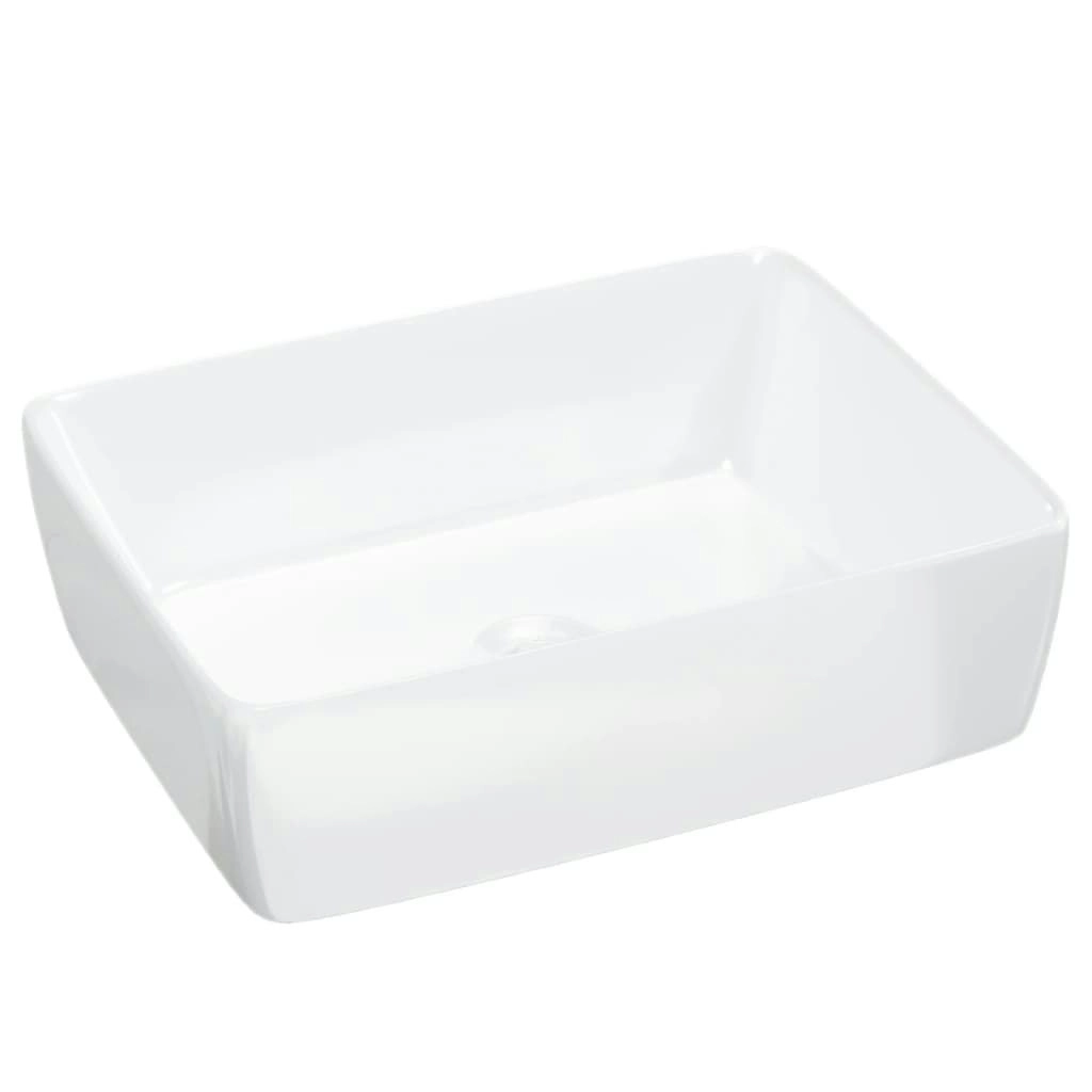 Wash Basin White 48x37x13 cm Ceramic Rectangle 153338