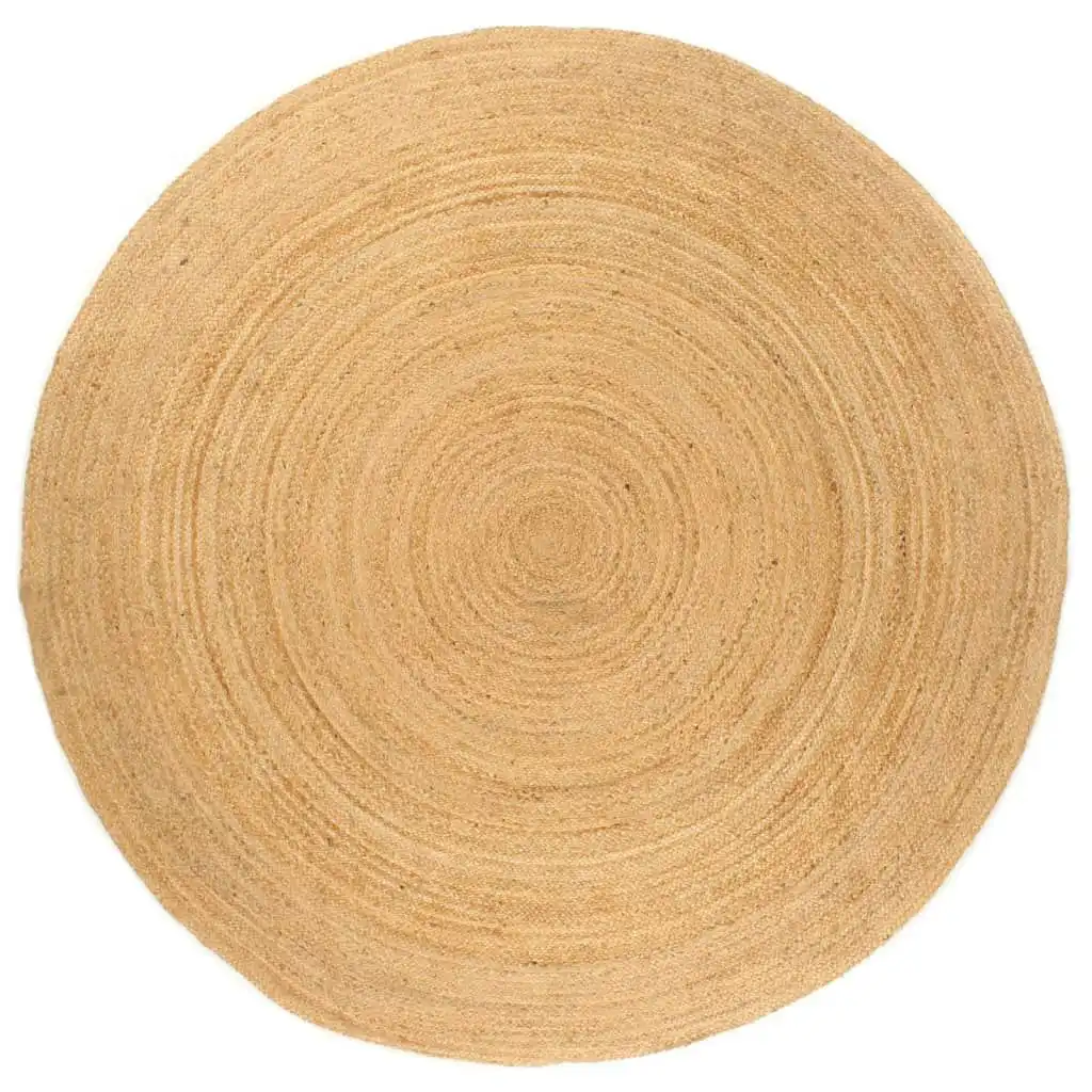 Area Rug Braided Jute 210 cm Round 343585