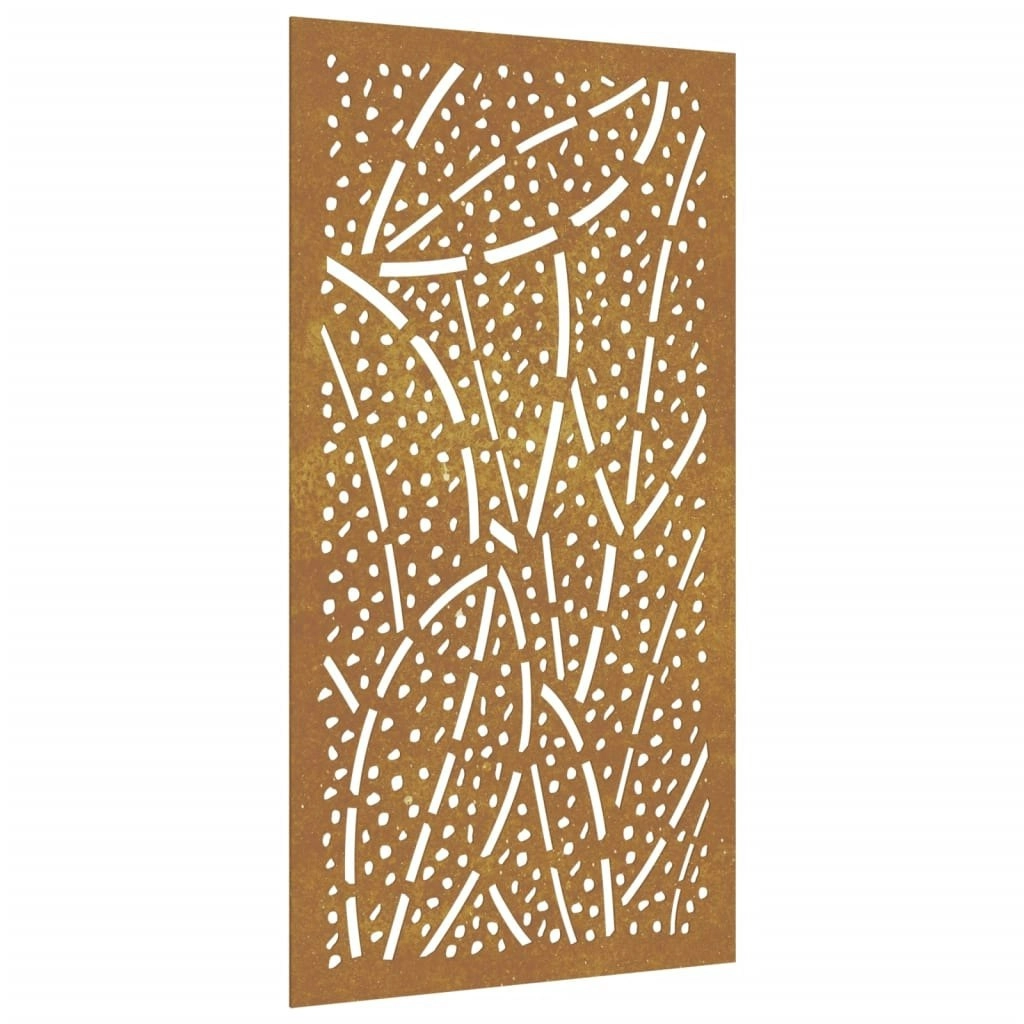 Garden Wall Decoration 105x55 cm Corten Steel Leaf Design 824475