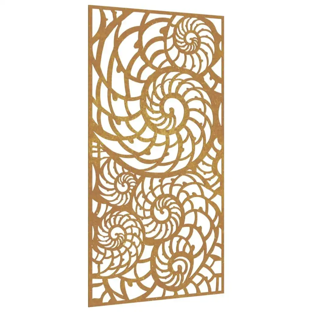 Garden Wall Decoration 105x55 cm Corten Steel Shell Design 824476